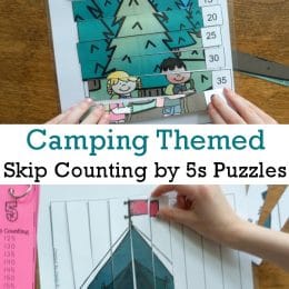 FREE Camping-Themed Counting by 5's Puzzles