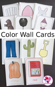 FREE Color-Themed Wall Cards