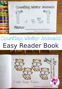 FREE Counting Winter Animals Easy Reader