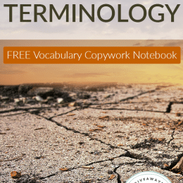 FREE Earthquake Terminology Copywork Notebook