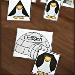 FREE Penguin Shape Sorting Activity