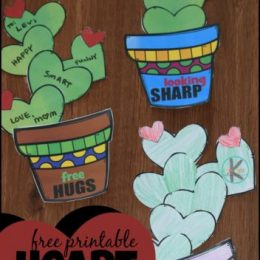 FREE Printable Cactus Heart Craft