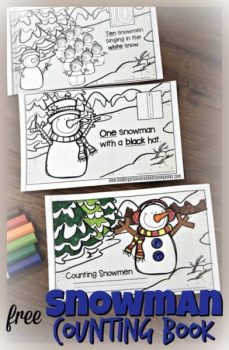 FREE Snowman Counting Book