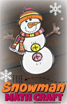 FREE Snowman Math Craft