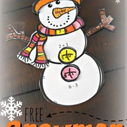 FREE Snowman Math Craft