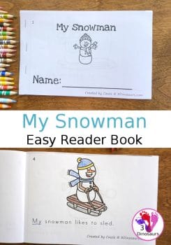 FREE My Snowman Easy Reader