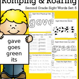 FREE Romping & Roaring 2nd Grade Sight Words Set 5