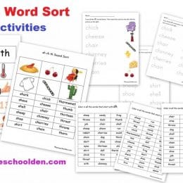 FREE Sh Ch Th Word Sort Activities