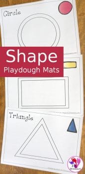 FREE Shape Playdough Mats (12-pages!)