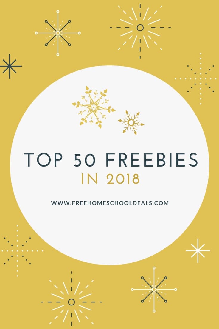 Top 50 Free Homeschool Deals Posts of 2018!