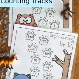 FREE Winter Woodland Skip Counting Tracks