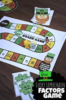 FREE Lucky Leprechaun Factors Game