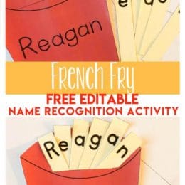 FREE French Fry Name Recognition Activity