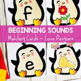 FREE Penguin Beginning Sounds Matching Cards