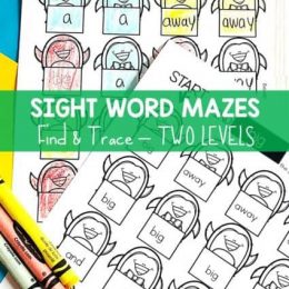 FREE Penguin Pre-K Sight Word Mazes