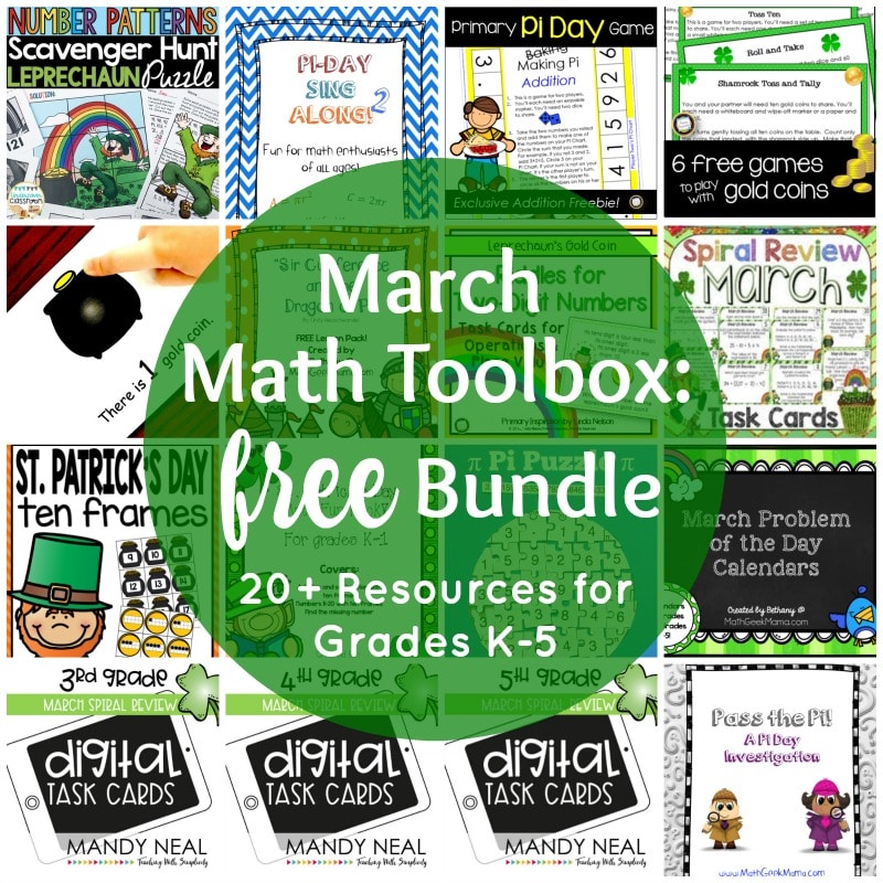 Bundle of FREE March Math Printables (20+ Resources!) | Free Homeschool ...