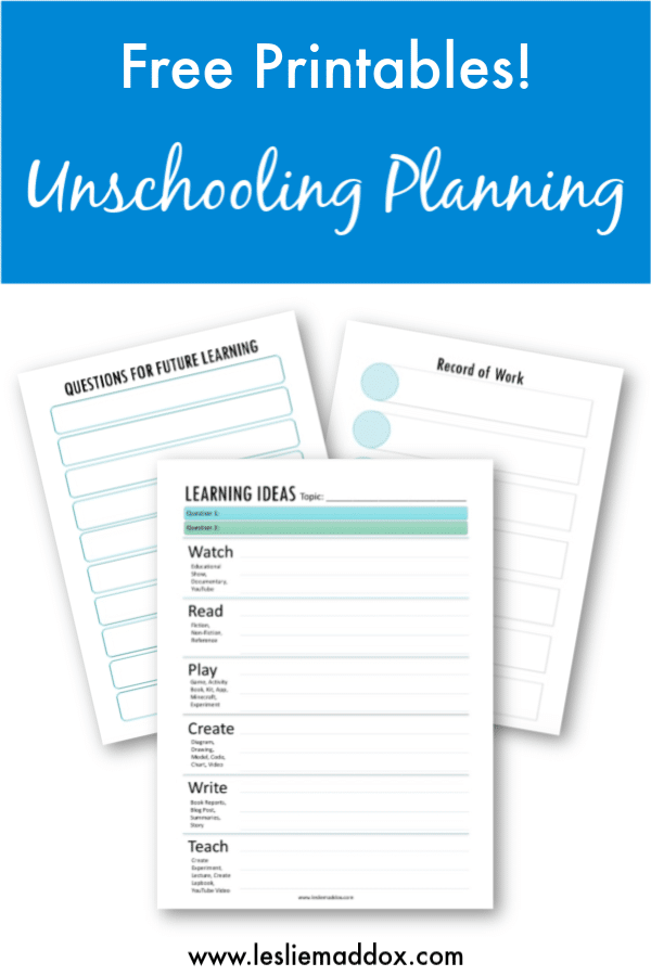 FREE Student-Directed Learning Printables