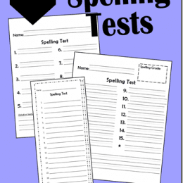 FREE Blank Spelling Test Printables