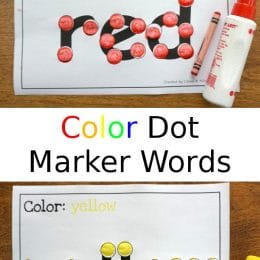 FREE Color Words Dot Marker Pages