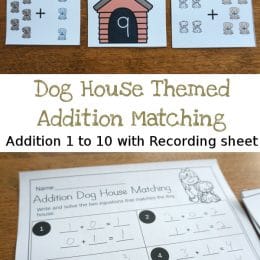 FREE Doghouse-Themed Addition Matching Cards