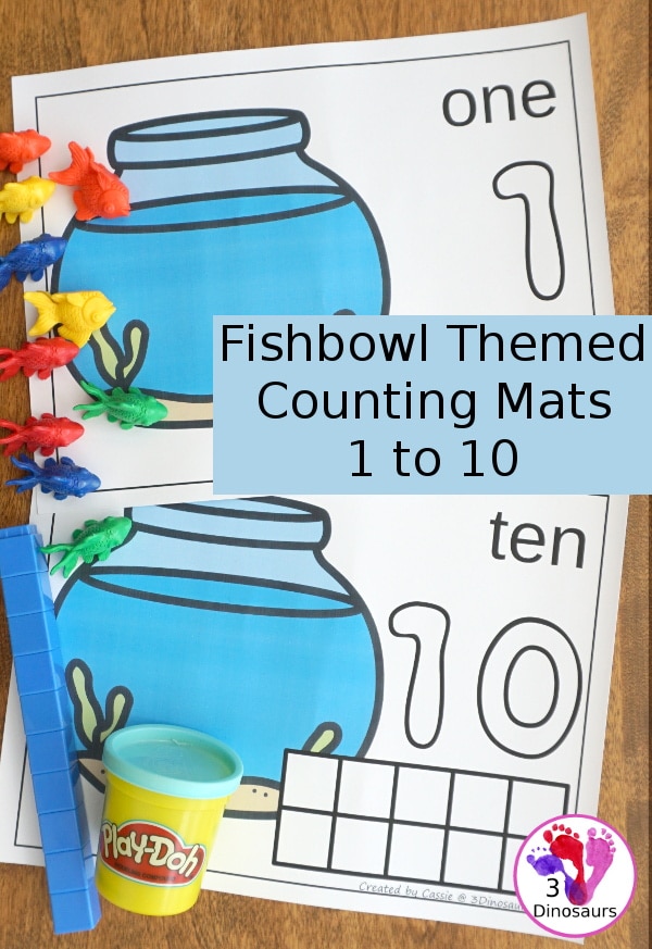 FREE Fishbowl Counting Mats + Ten Frames