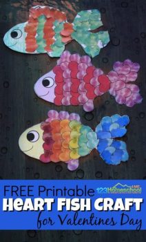 FREE Heart Fish Craft