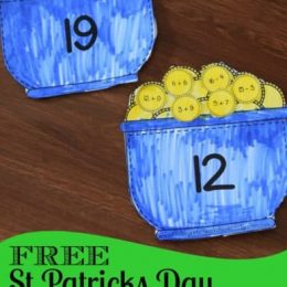 FREE St. Patrick's Day Math Craft (+ and -)