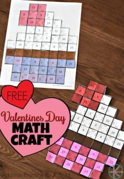 FREE Valentine's Day Math Craft