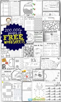 200,000+ FREE Worksheets on ALL Subjects!