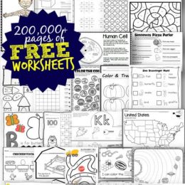 200,000+ FREE Worksheets on ALL Subjects!