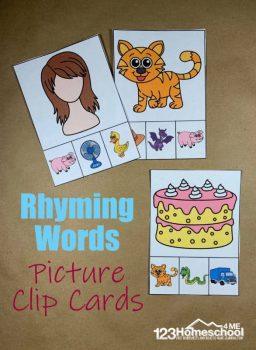 FREE Rhyming Picture Clip Cards