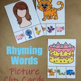 FREE Rhyming Picture Clip Cards