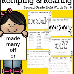 FREE Romping & Roaring 2nd Grade Sight Words Set 6