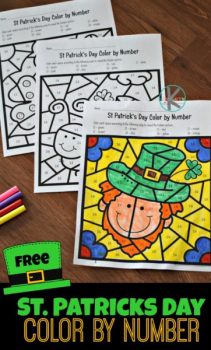 FREE St. Patrick's Day Color by Number Sheets