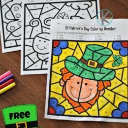 FREE St. Patrick's Day Color by Number Sheets