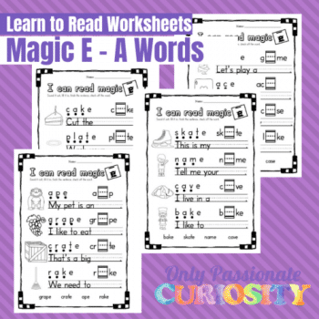 FREE Printable Magic E Worksheets: Long A