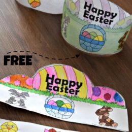 FREE Easter Color-by-Number Crowns