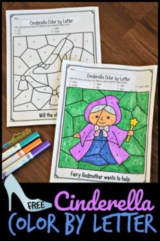 FREE Cinderella Color by Letter