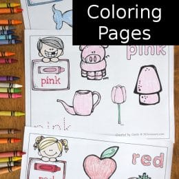 FREE Color Words Coloring Pages