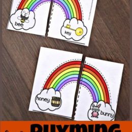 FREE Rhyming Rainbow Puzzles