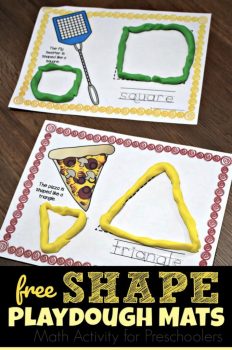 FREE Preschool Shapes Mats