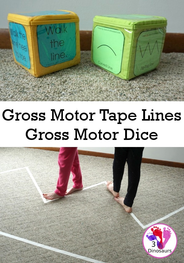 FREE Gross Motor Dice: Tape Lines | Free Homeschool Deals