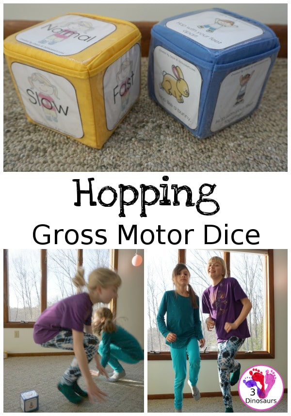 FREE Hopping Gross Motor Dice | Free Homeschool Deals