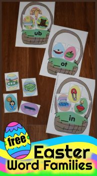 FREE Easter Egg Word Families Activity