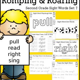 FREE Romping & Roaring 2nd Grade Sight Word Set 7