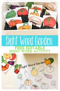 FREE Sight Word Garden