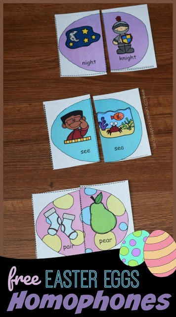 FREE Easter Egg Homophones Game