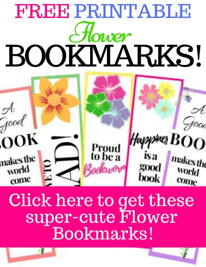 FREE Printable Flower Bookmarks