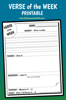 FREE Verse of the Week Printable