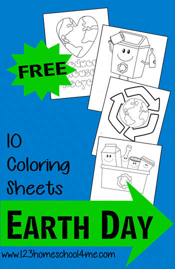 FREE Set of 10 Earth Day Coloring Sheets